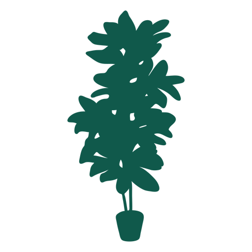 Planta simple silueta de hojas gruesas Diseño PNG