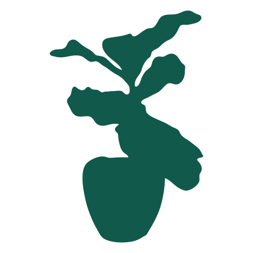 Plant simple thin leaves silhouette PNG Design