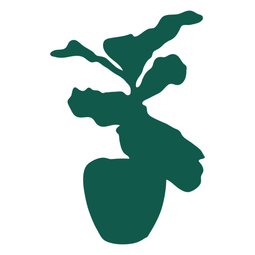 Planta simple silueta de hojas delgadas Diseño PNG