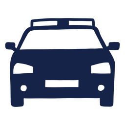 Police car front PNG Design