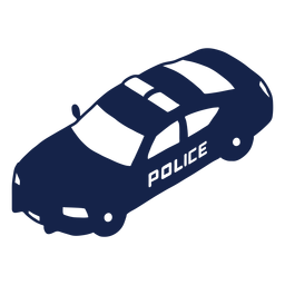 Carro de polícia deixado virado para baixo Desenho PNG
