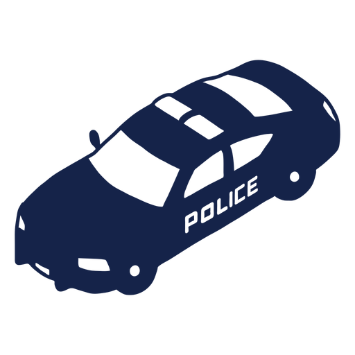 Polizeiauto links abgewinkelt PNG-Design