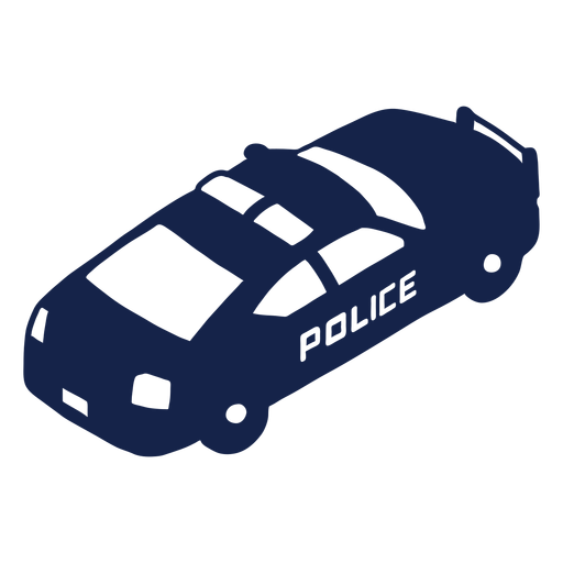 Polizeiauto links abgewinkelt modern PNG-Design