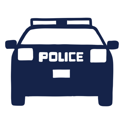 Police car van front PNG Design