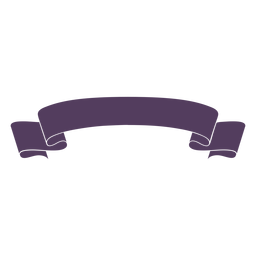 Ribbon banner ondulado termina curvo simple Diseño PNG