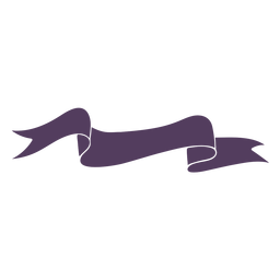 Ribbon banner wavy ends snake like tilted PNG Design