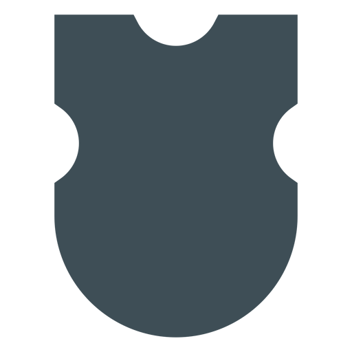 Shields design silhueta superior quadrada Desenho PNG