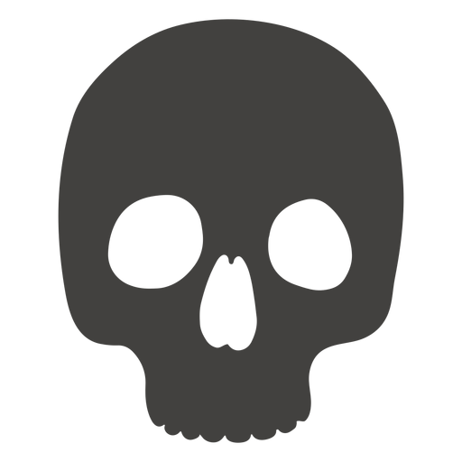 Skull human without jaw PNG Design