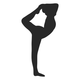 Silhueta de agulha de poses de ginástica esportiva Desenho PNG
