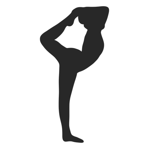 Silhueta de agulha de poses de ginástica esportiva Desenho PNG