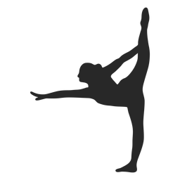 Silhueta de escala de poses de ginástica esportiva Desenho PNG