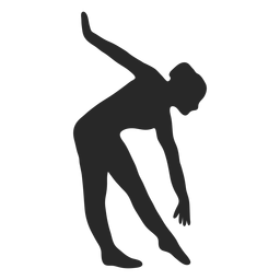 Ginástica esportiva poses triângulo para a frente silhueta Desenho PNG