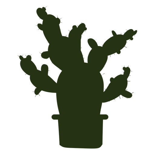 Succulent plants complex thick silhouette PNG Design