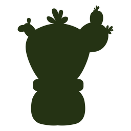 Plantas suculentas silueta gruesa simple Diseño PNG
