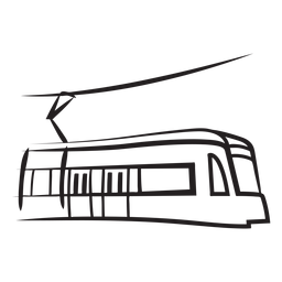 Tren eléctrico de cara a la derecha Diseño PNG