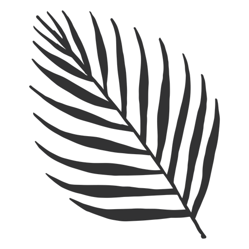 Silhueta da palmeira areca com folhas tropicais Desenho PNG
