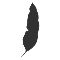 Tropical leaves banana left curved silhouette PNG Design