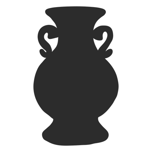 Vase style amphora liquids silhouette PNG Design