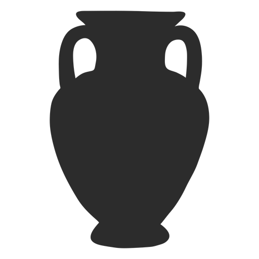 Vase style amphora panathenaic silhouette PNG Design