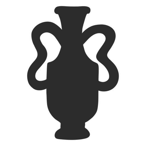 Vase style lekythos oil silhouette PNG Design