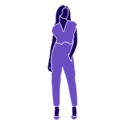 Moda feminina em pé no bolso Desenho PNG