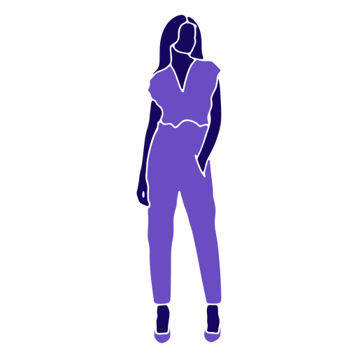 Women fashion hand in pocket standing PNG Design