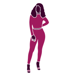 Women posing hand on hip PNG Design
