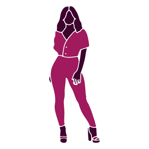 Women sexy posing front woman PNG Design