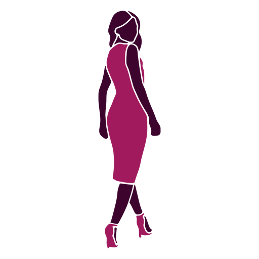 Woman sexy walking looking back PNG Design