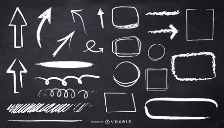 chalk shapes illustration design chalk shapes illustration design