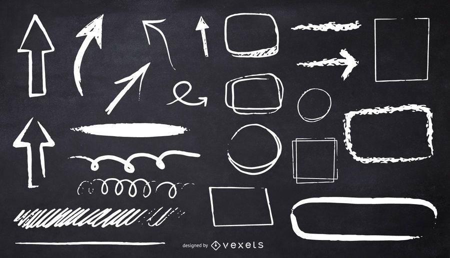 Chalk Shapes Illustration Design Vector Download