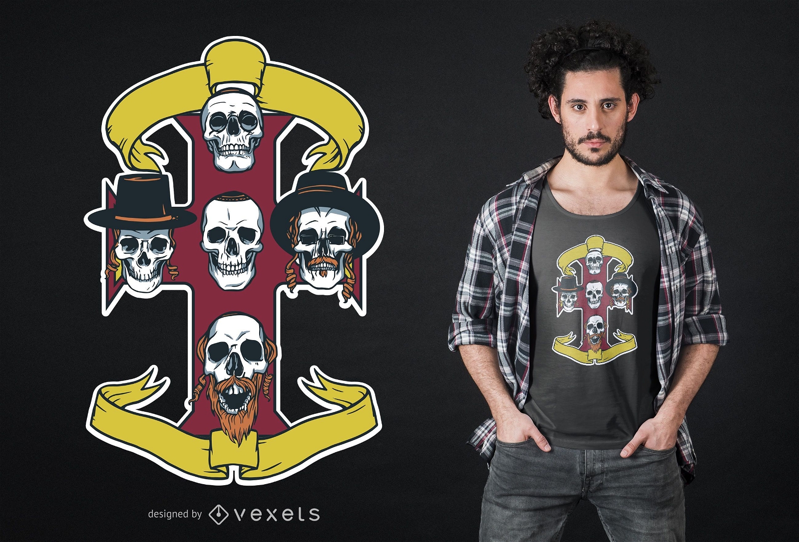 Design de camisetas para judeus heavy metal