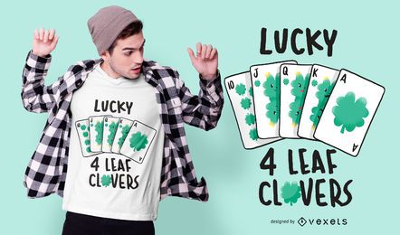 Lucky Clover Card T-shirt Design Lucky Clover Card T-shirt Design