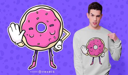 Donut Says No T-shirt Design Donut Says No T-shirt Design
