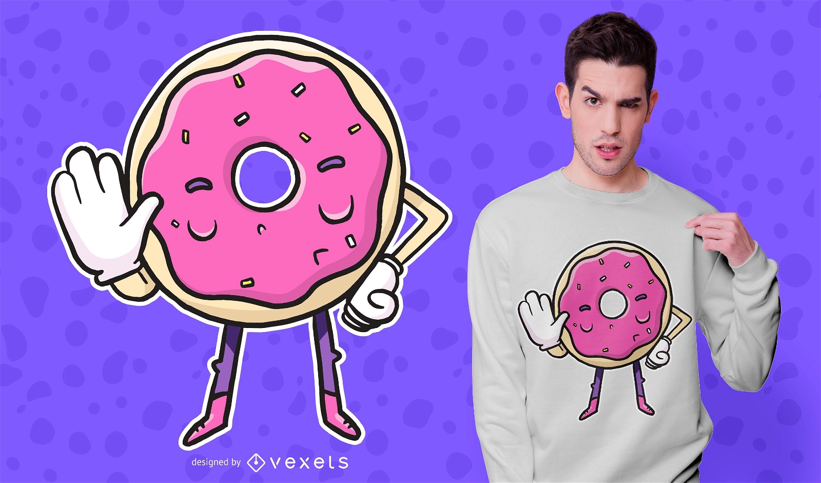 Donut Diz Sem Design de Camiseta