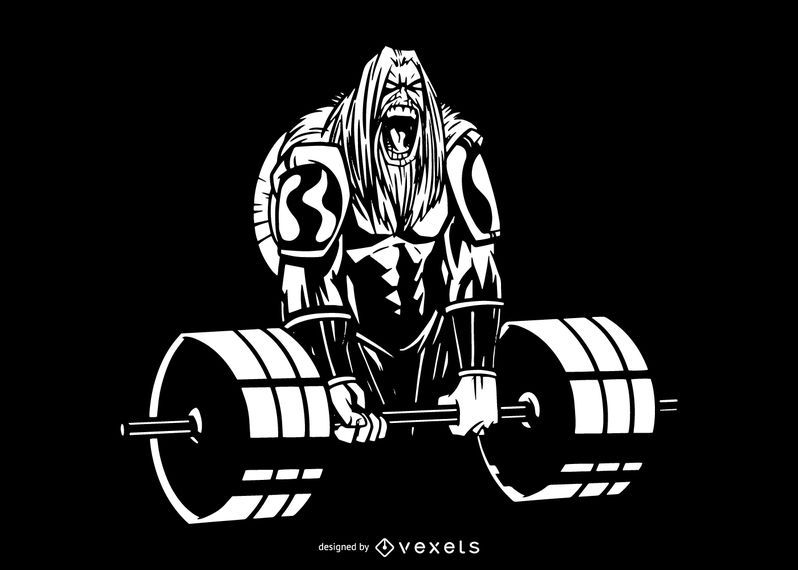 Ilustração Deadlift Viking Dark Ilustração Deadlift Viking Dark