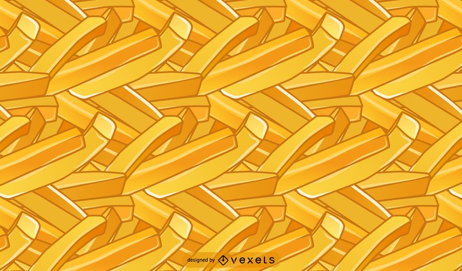 French Fries Illustration Pattern French Fries Illustration Pattern