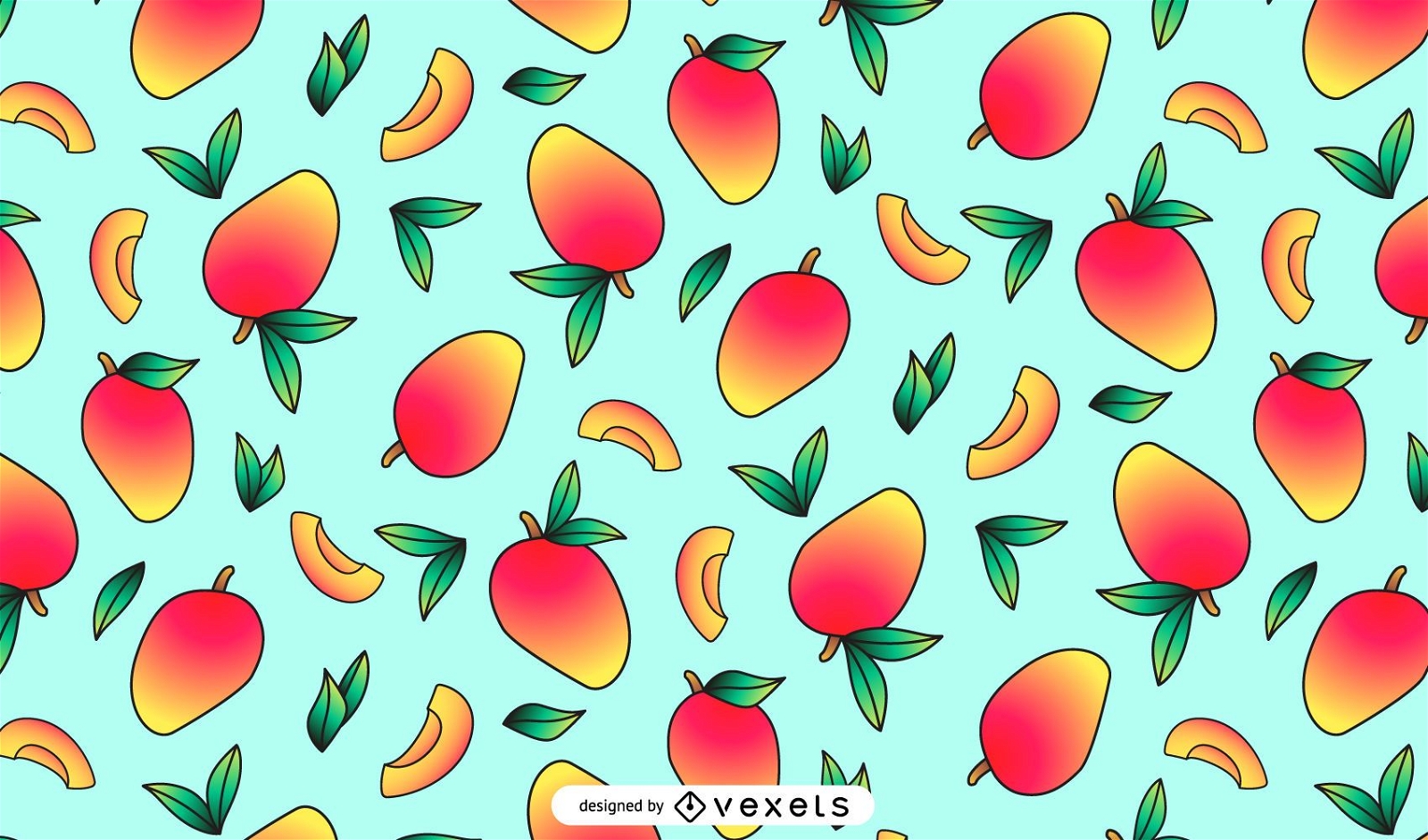 Delicioso diseño de patrón de mango