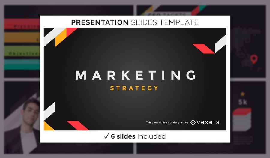 Moderne dunkle Marketing-Präsentationsvorlage Moderne dunkle Marketing-Präsentationsvorlage