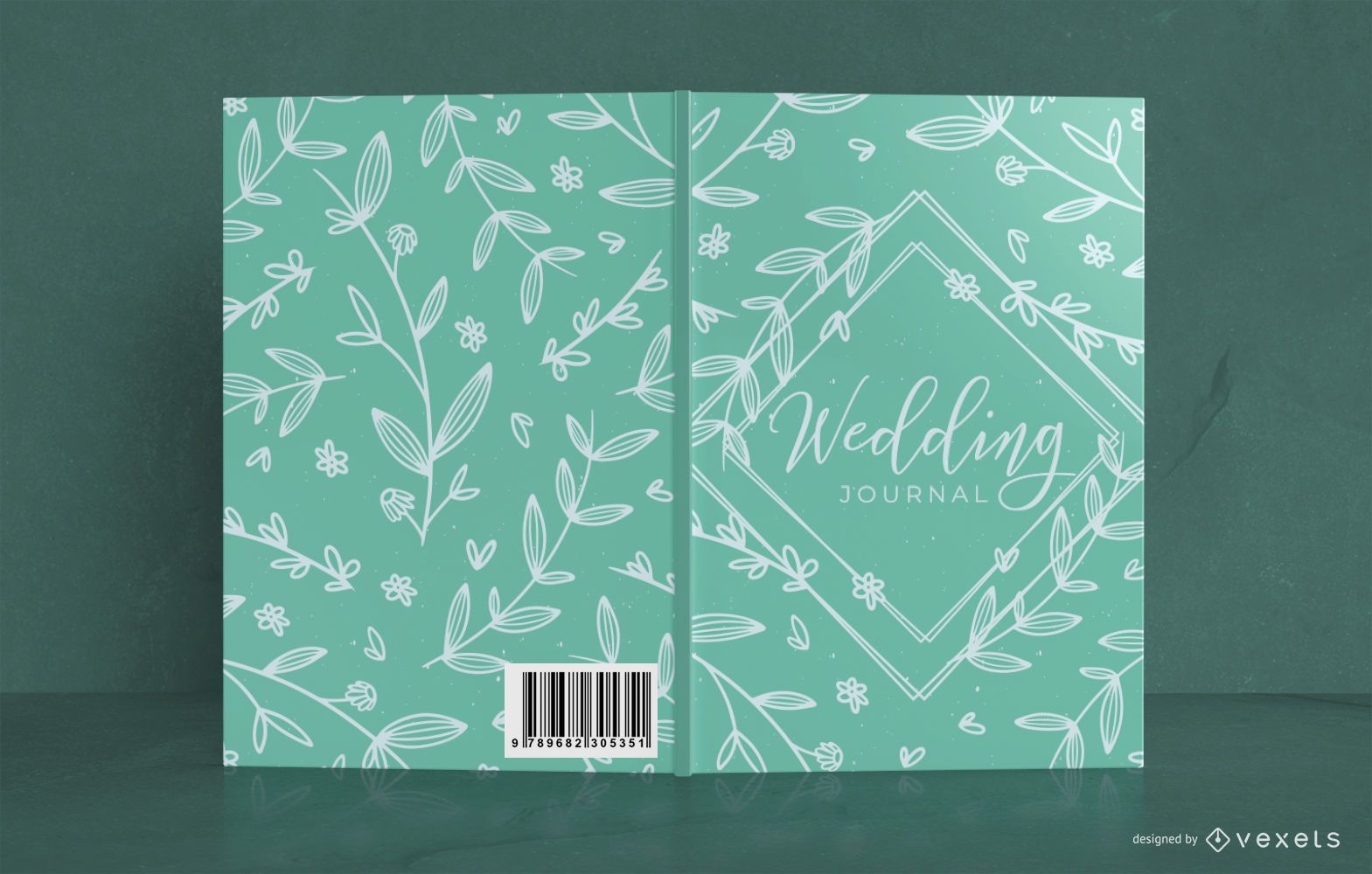 Hochzeit florales Buchcover-Design