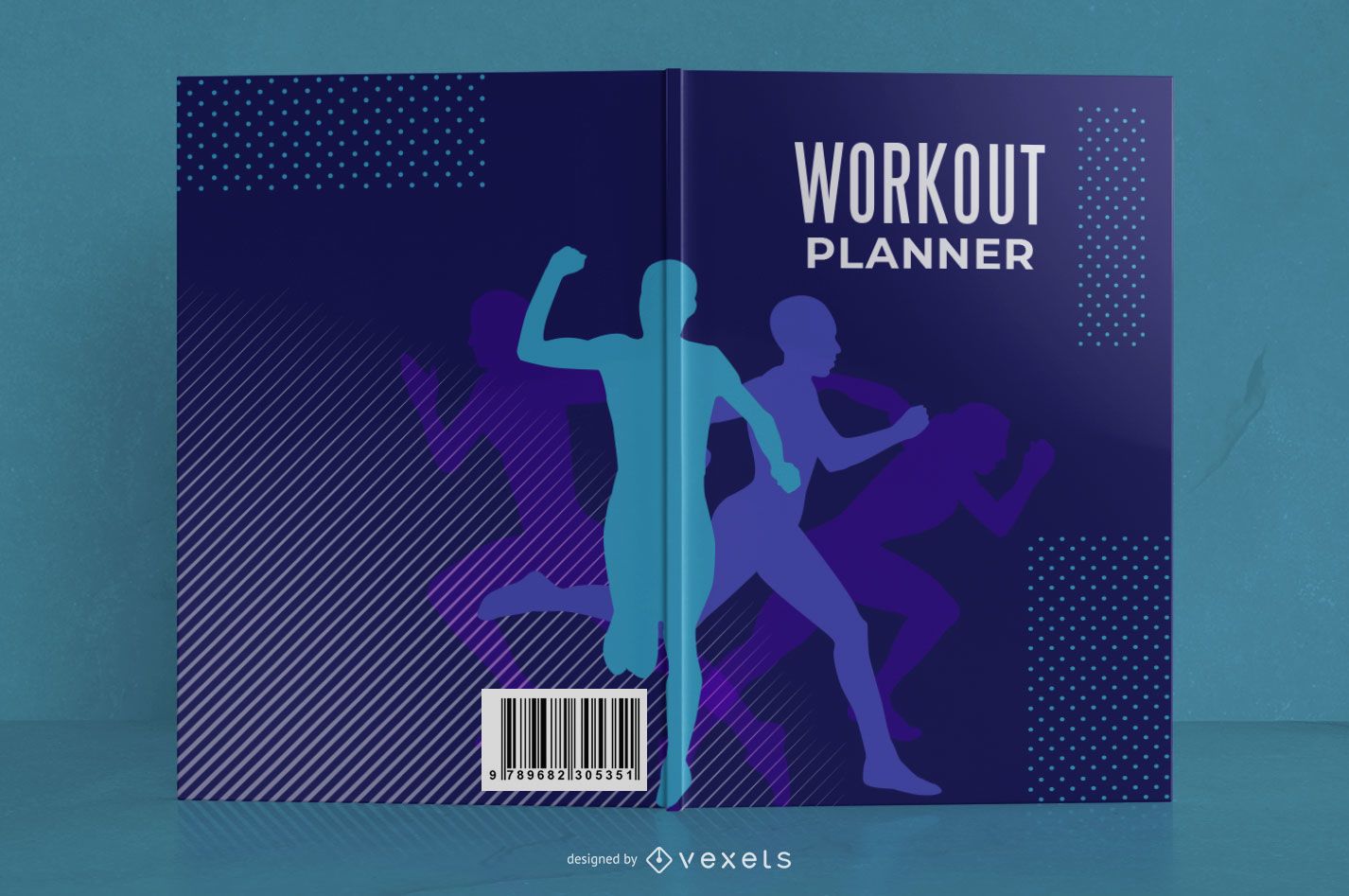 Design da capa do livro do planejador de exercícios