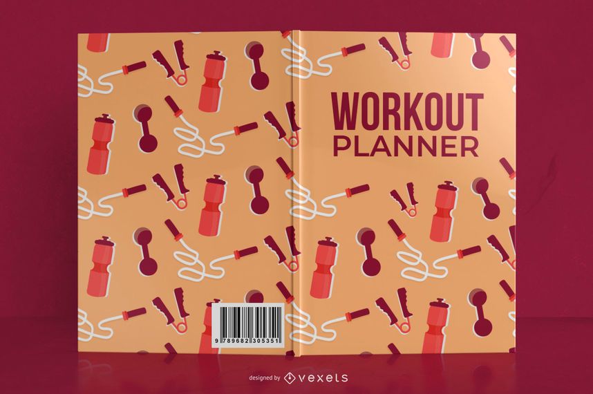 Design da capa do livro do meu planejador de exercícios Design da capa do livro do meu planejador de exercícios