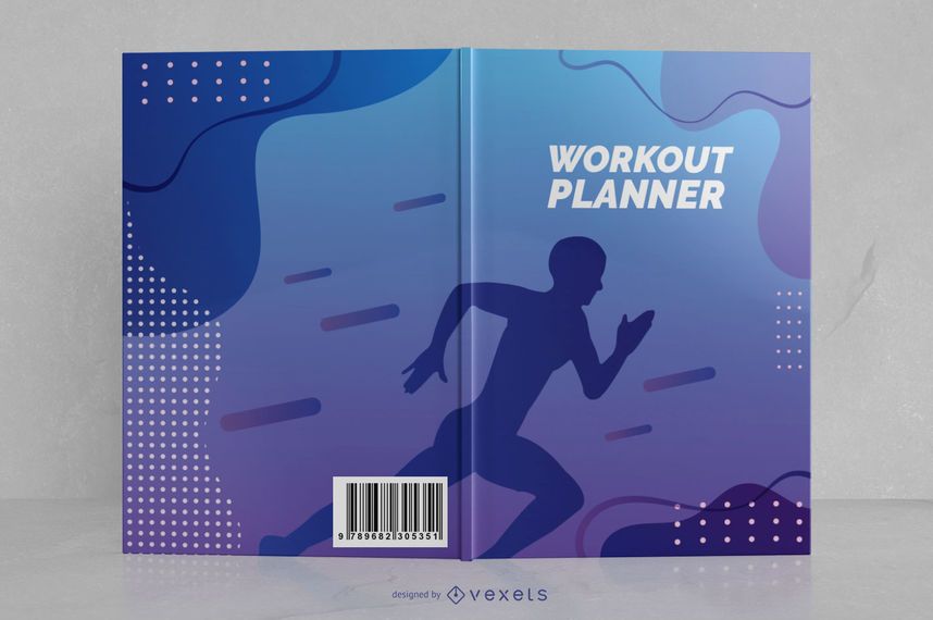 Workout planner runner book cover design Workout planner runner book cover design