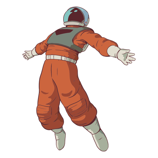 Braços abertos astronauta colorido Desenho PNG