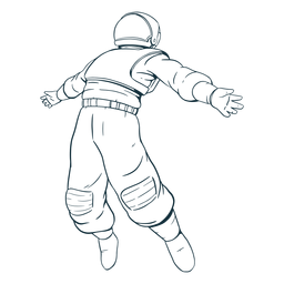 Arms spread astronaut drawn PNG Design