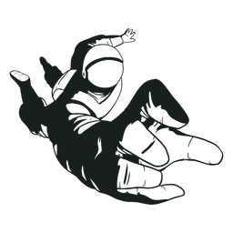 Mão de astronauta desenhada Desenho PNG