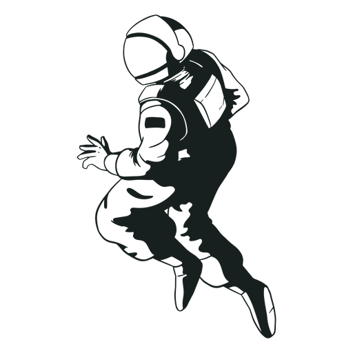 Pose robusta de astronauta desenhada Desenho PNG