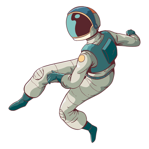 Impresionante astronauta de color Diseño PNG