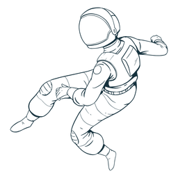 Astronauta incrível desenhado Desenho PNG
