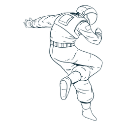 Awesome Pose Astronaut Drawn PNG & SVG Design For T-Shirts